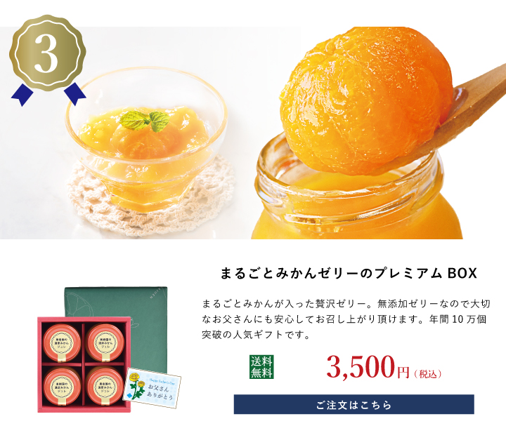 有田みかんまるごと入りゼリーを父の日のギフトに