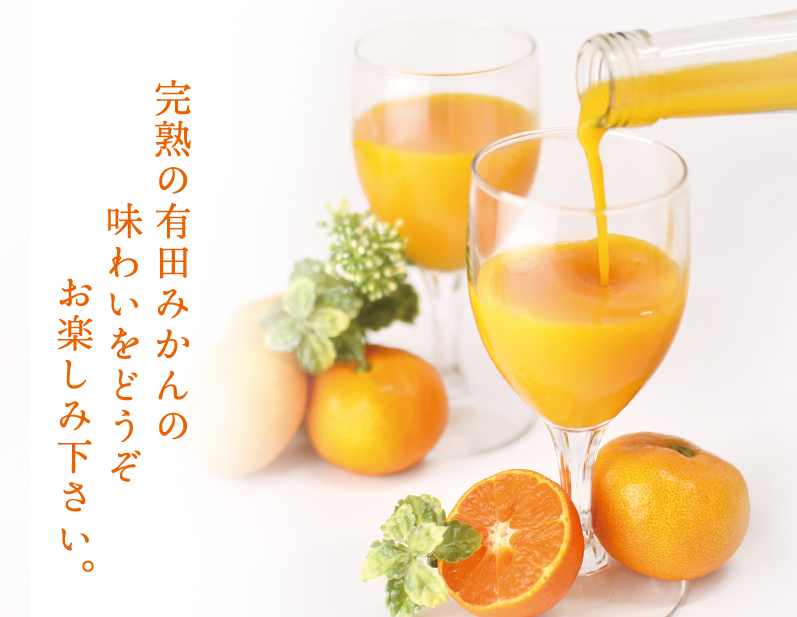 和歌山有田みかん使用、みかんジュース(100%ストレート)飲むみかん