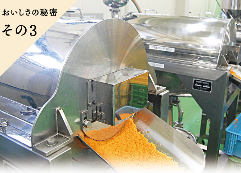 裏ごしされた栄養たっぷりの薄皮を利用