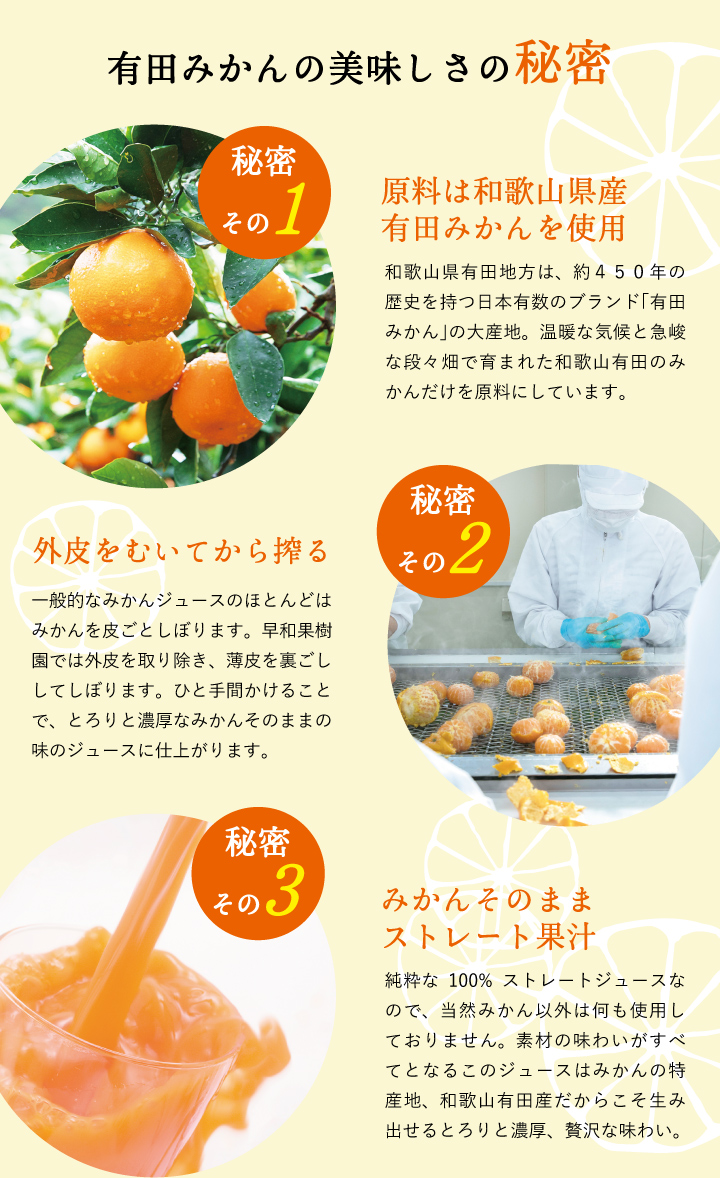 お中元におすすめの和歌山県産みかんジュースです。