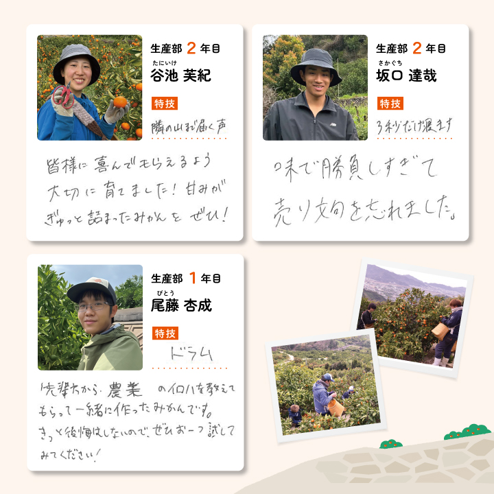 生産部のコメント