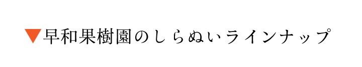 しらぬいラインナップ