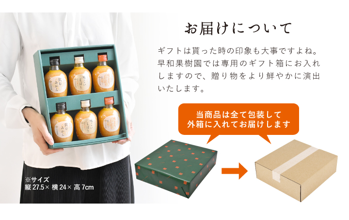 お中元におすすめの和歌山県産みかんジュースです。