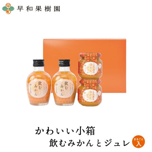 高級デザートならかわいい小箱飲むみかんとジュレまるごと入